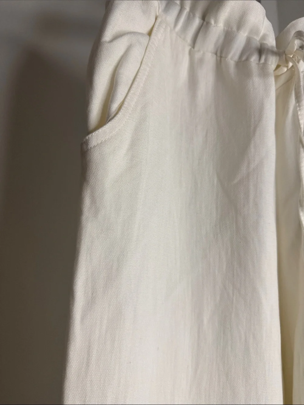 NWT Zara casual white pants adjustable  Size M